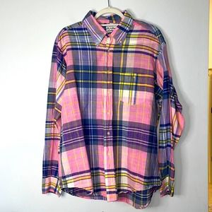 Jos. A. Bank Pink and Blue Plaid Button Down